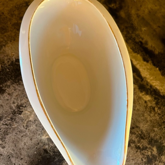 VTG Signature Queen Anne Gravy Boat Oval Green MCM Fine China Serving - Picture 9 of 10